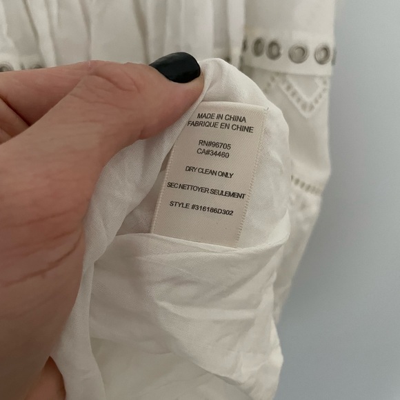 Rebecca Taylor Sleeveless Embroidered Popover Dress Size 0 - Picture 6 of 6